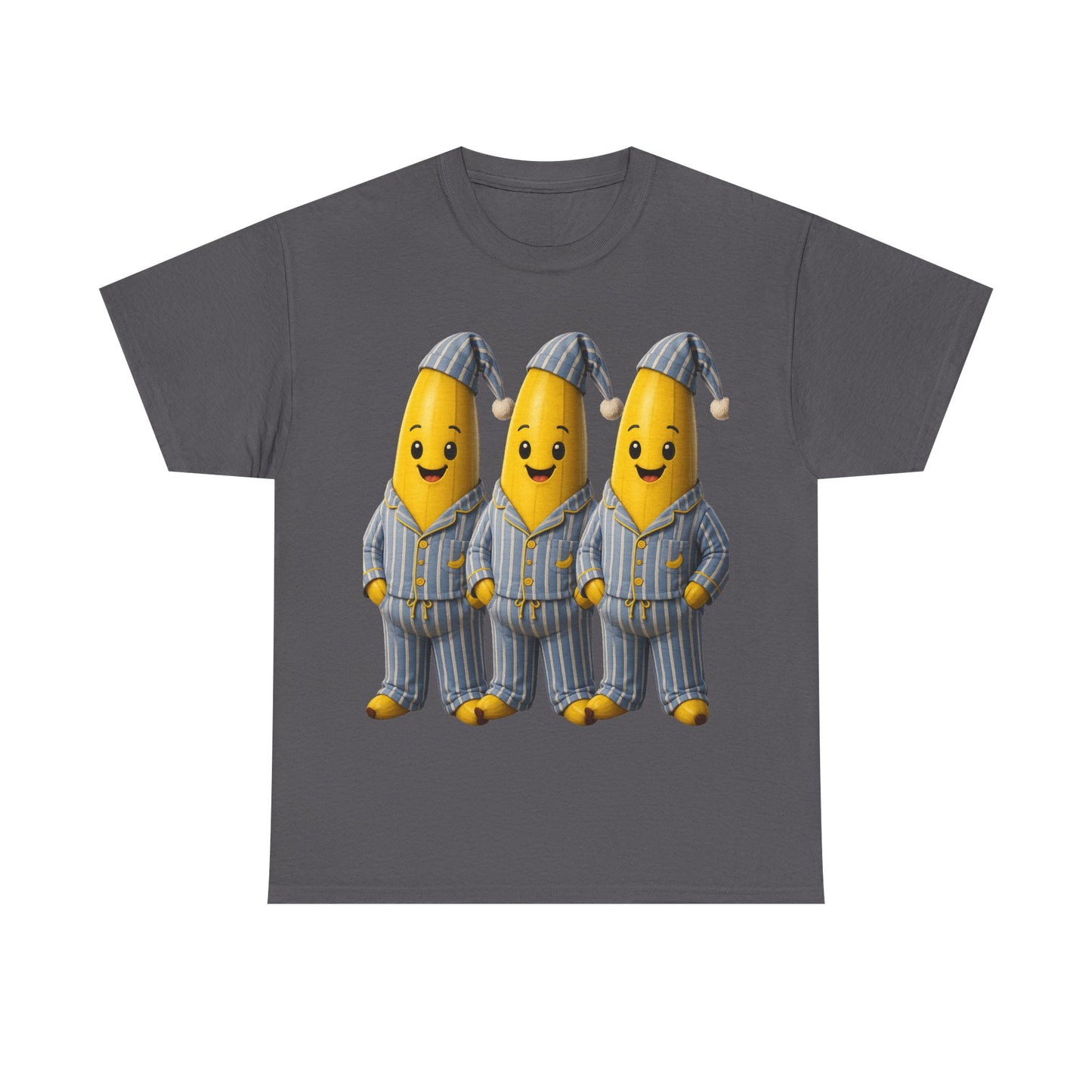 Bananas in Pyjamas – Three Smiling Bananas in Striped Pajamas Graphic T-Shirt