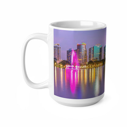 Orlando Night Skyline Ceramic Coffee Mug — Cityscape 11oz & 15oz