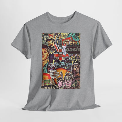 Oasis Collage T-Shirt – Retro Britpop Band Graphic Tee