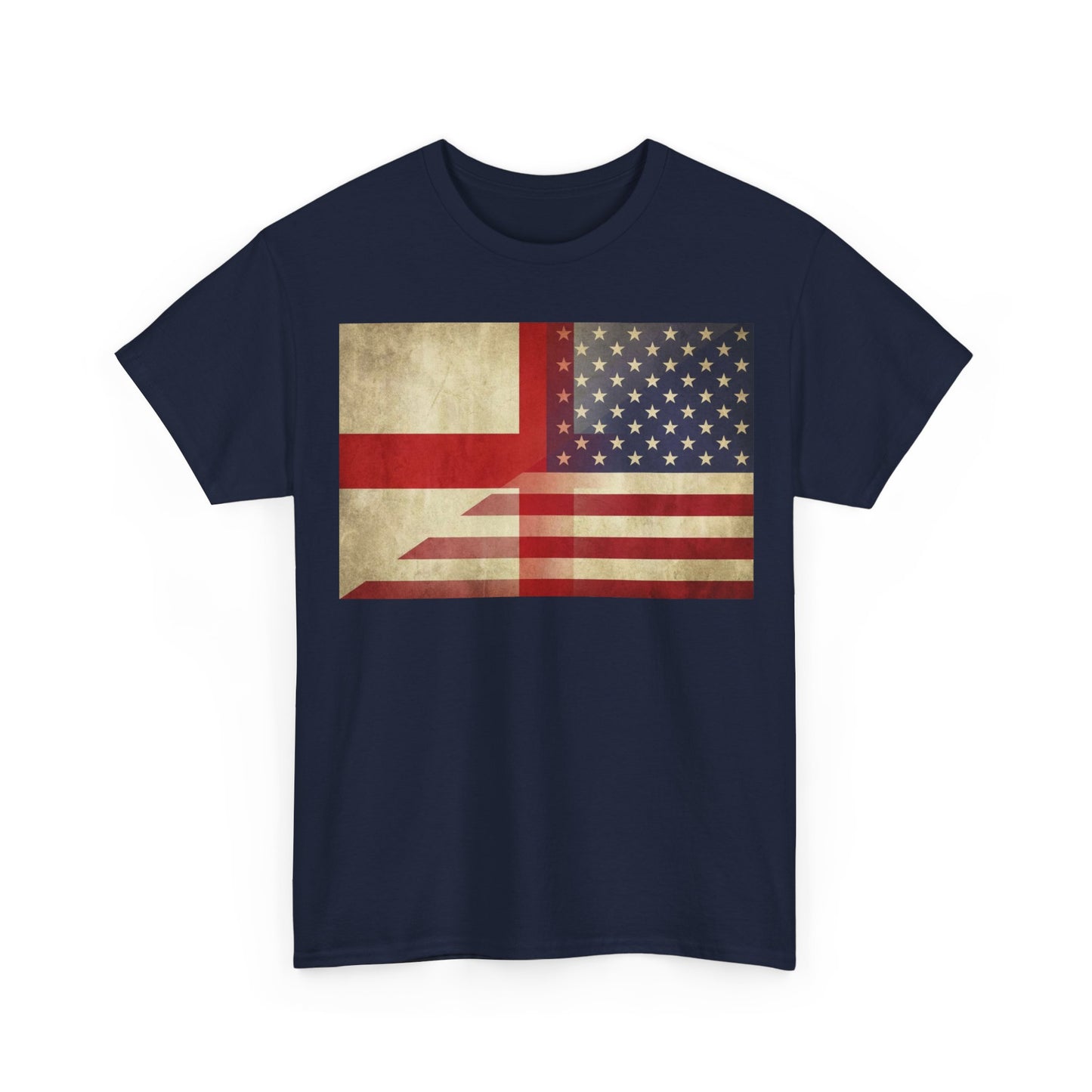 Vintage England-USA Flag T-Shirt — Retro Anglo-American Pride Tee