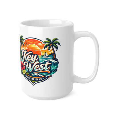 Key West Florida Keys Ceramic Coffee Cups, 11oz, 15oz