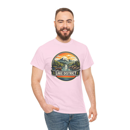 Lake District Graphic Tee — Scenic Mountain & Lake Camping Shirt