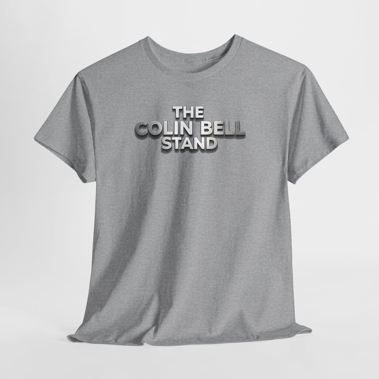 T-Shirt — “The Colin Bell Stand” Retro Chrome Text Tee