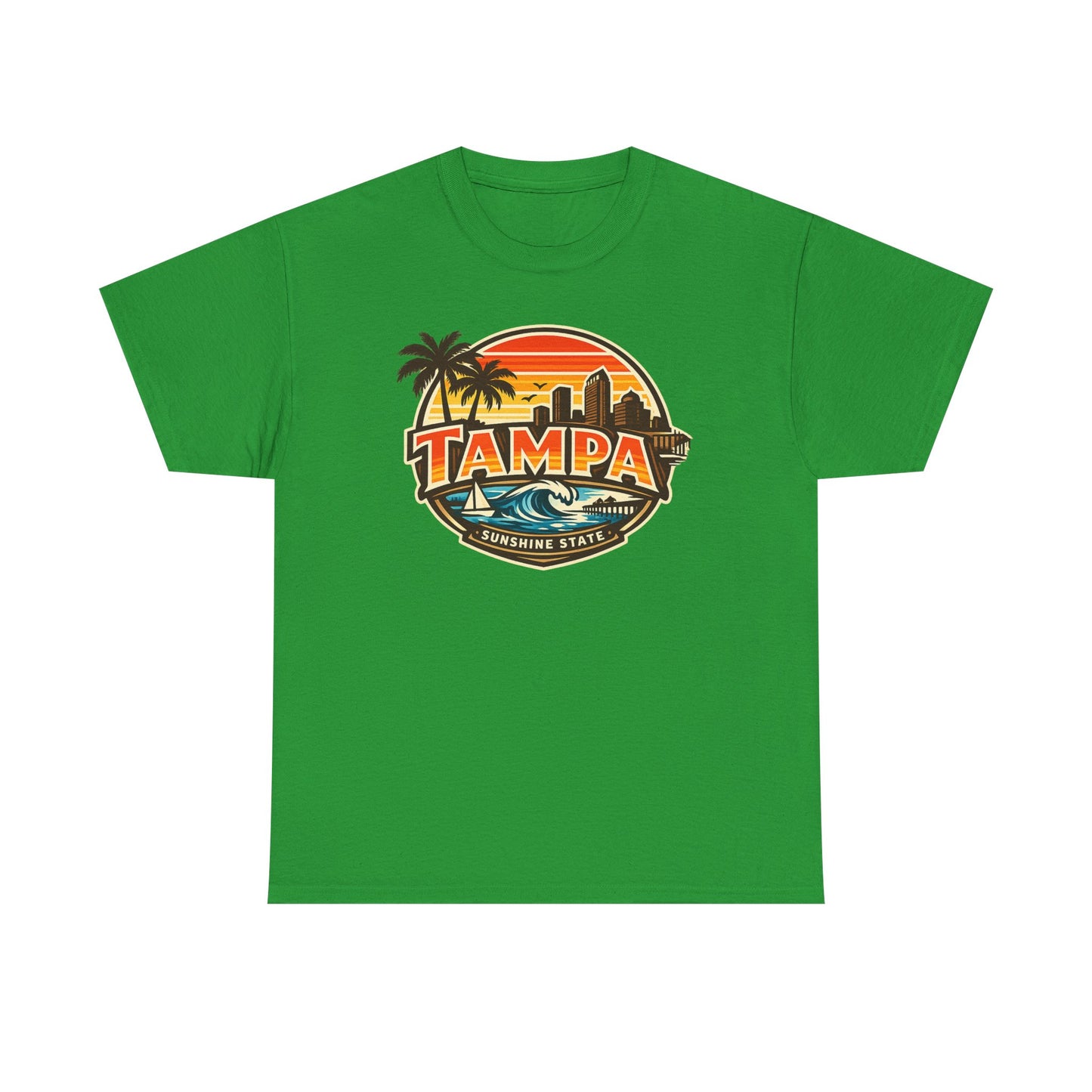 Tampa Retro Sunset T-Shirt – Vintage Palm Beach Skyline Tee