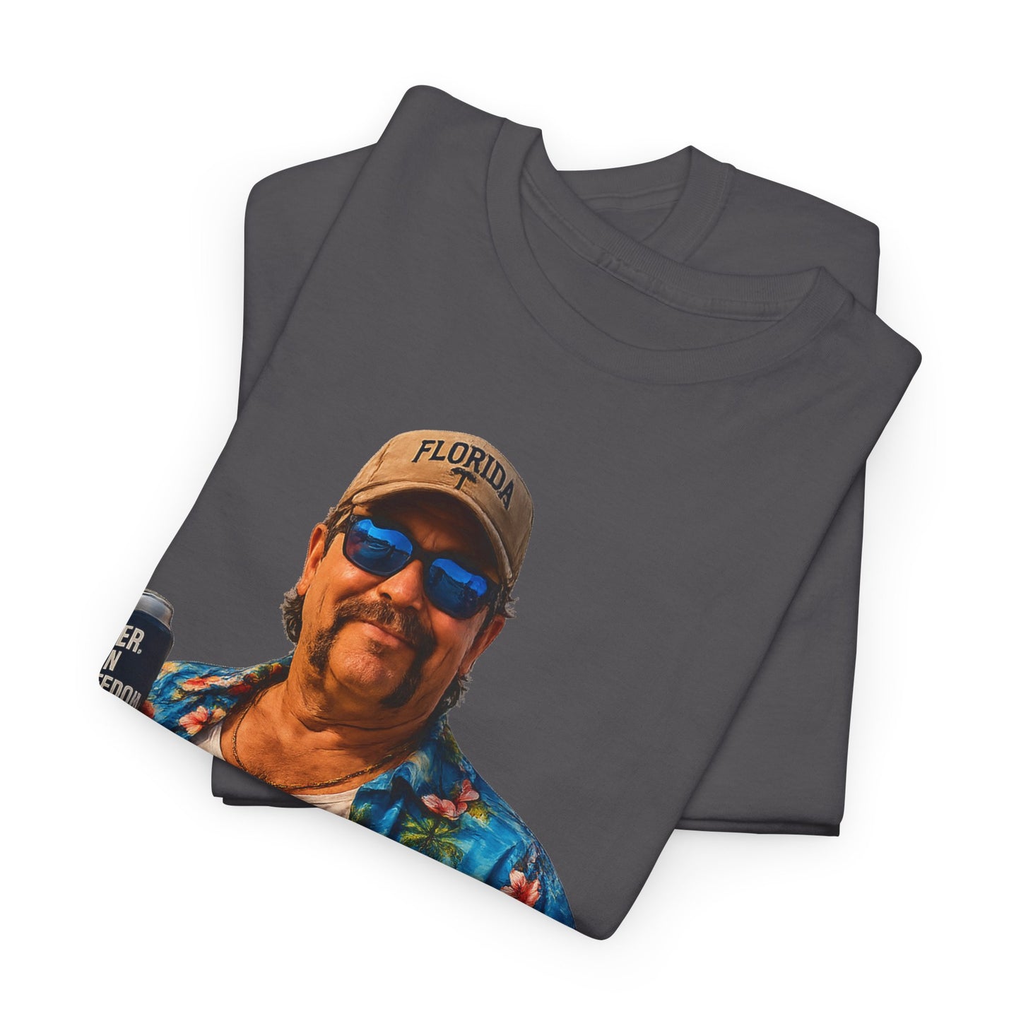 Florida Man Graphic Tee — Funny Vacation Shirt with Hawaiian Shirt Design