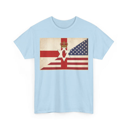 Northern Ireland + American Flag Tee — Vintage Graphic Shirt