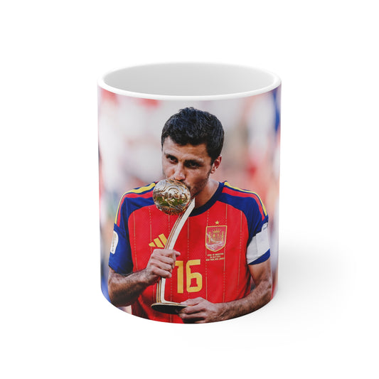 Rodri Manchester City and Spain World Cup Trophy Mug - Ceramic Coffee Cup (11oz & 15oz)