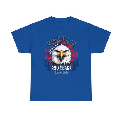 America 250 Years T-Shirt – Bald Eagle 1776–2026 Patriotic Tee