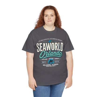 SeaWorld Orlando Graphic Tee — Retro Explore Inspire Connect Vacation Shirt