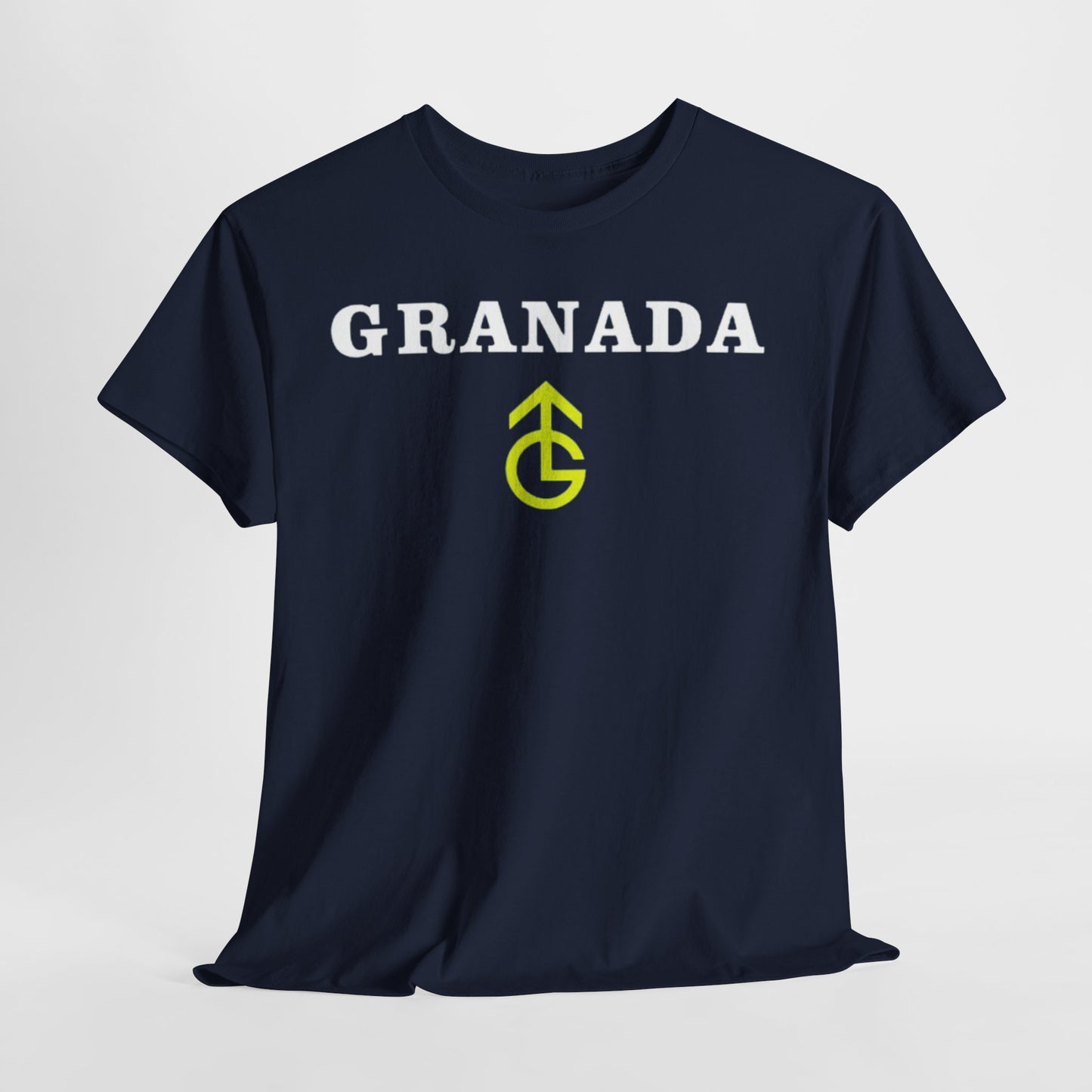 Granada TV Logo T-Shirt - Vintage Collegiate Tee with Yellow Emblem