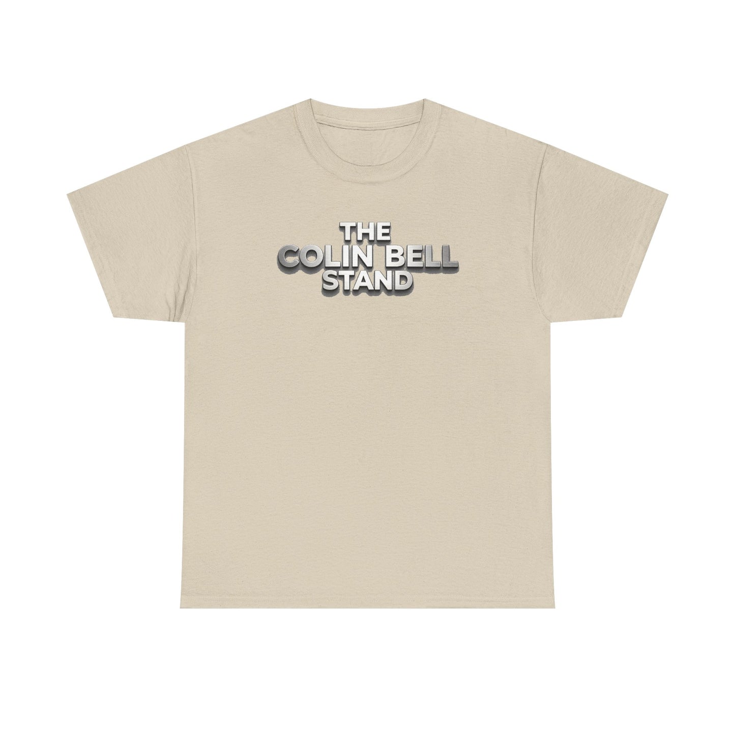 T-Shirt — “The Colin Bell Stand” Retro Chrome Text Tee