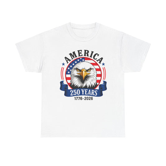 America 250 Years T-Shirt – Bald Eagle 1776–2026 Patriotic Tee