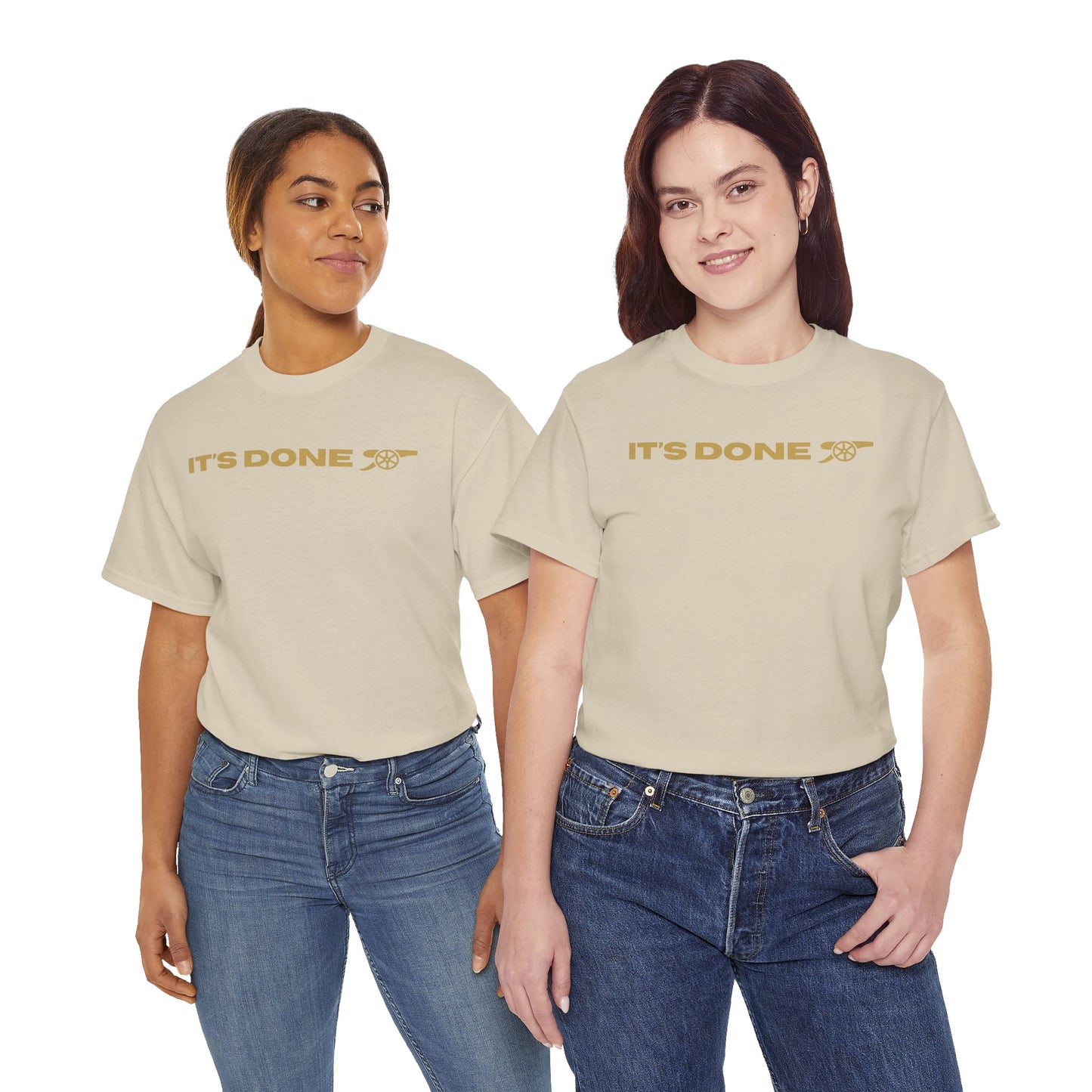 It's Done Arsenal Champions T-Shirt – Minimalist Gold Script Tee