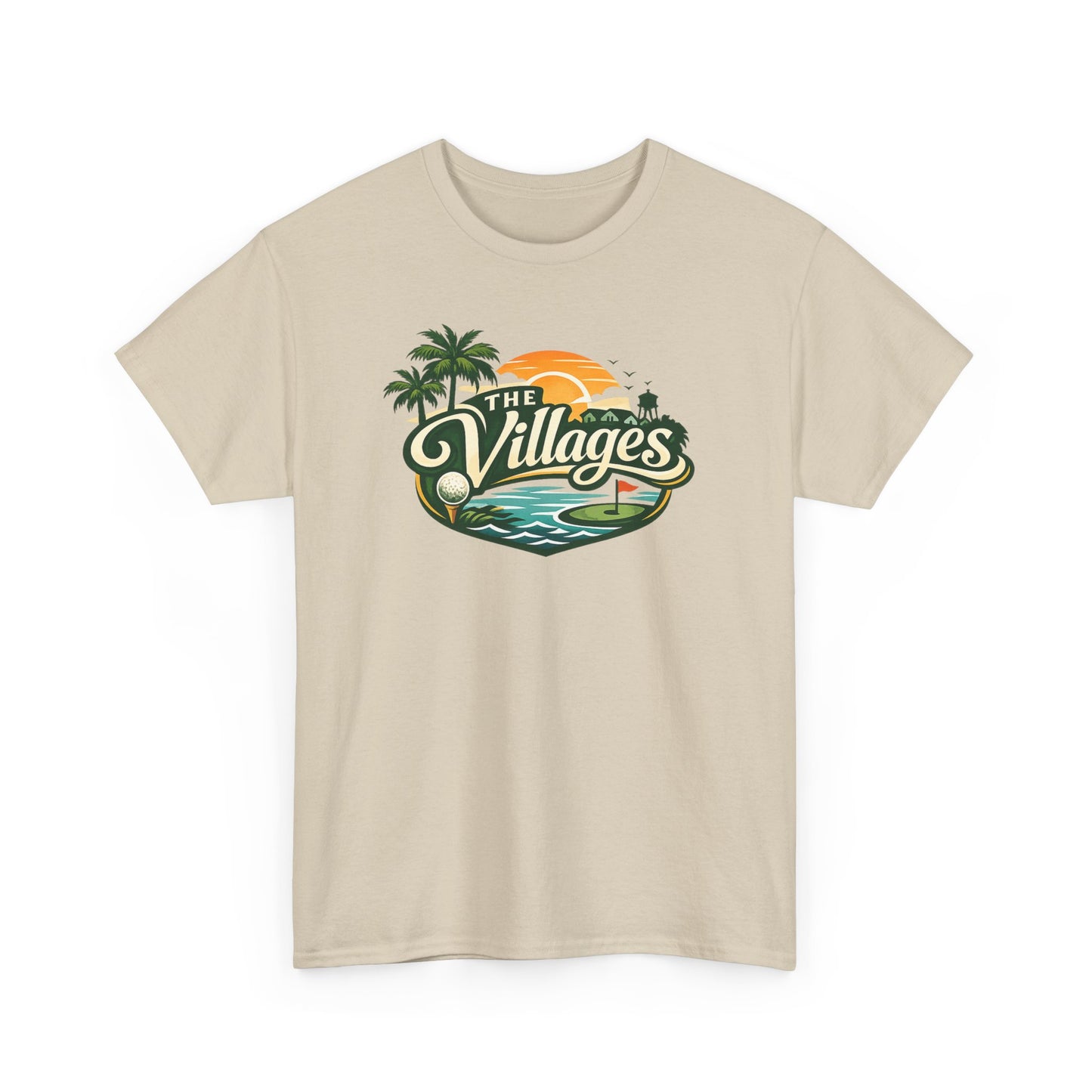 The Villages of Florida Sunset Logo Tee - Florida Palm Beach Retro T-Shirt