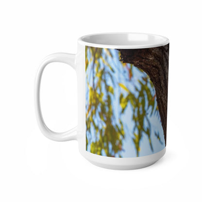 Koala in Tree Ceramic Coffee Mug — 11oz & 15oz Cute Wildlife Photo Mug