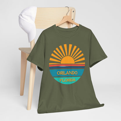 Orlando Florida Sunset T-Shirt – Retro Sunburst Vacation Tee