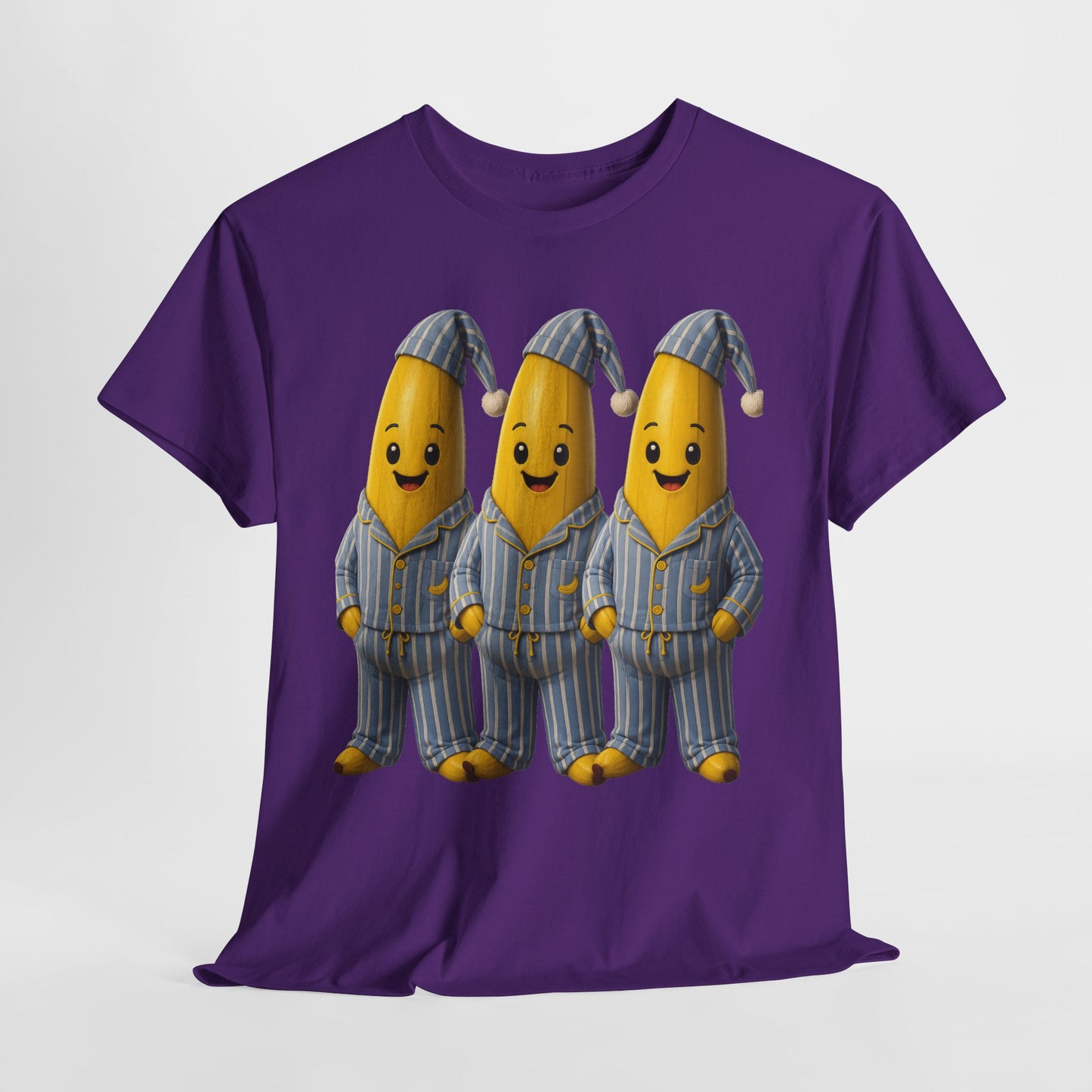 Bananas in Pyjamas – Three Smiling Bananas in Striped Pajamas Graphic T-Shirt