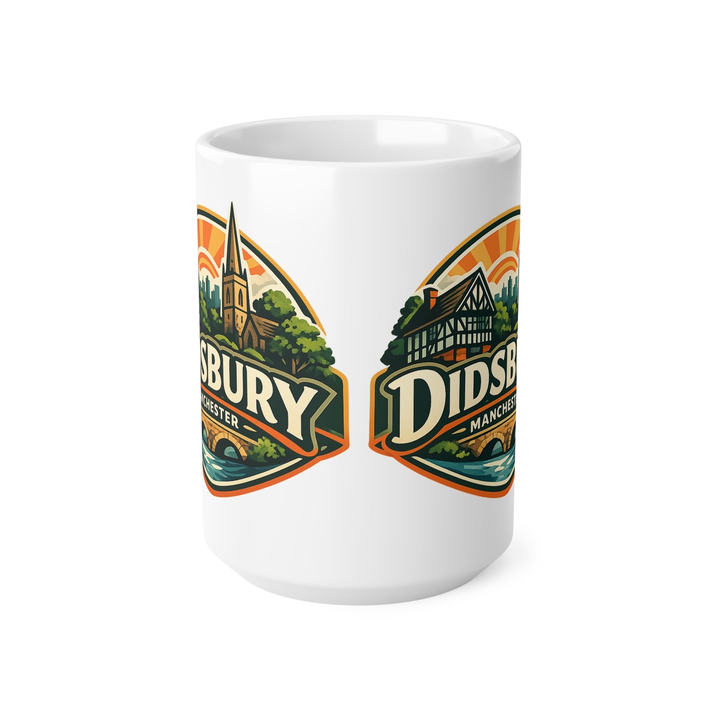 Didsbury Manchester Ceramic Coffee Cups, 11oz, 15oz