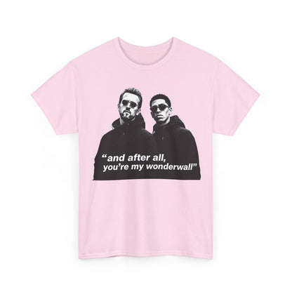 Kane and Bellingham Wonderwall Lyric T-Shirt — ‘and after all, you’re my wonderwall’ Retro Band Tee