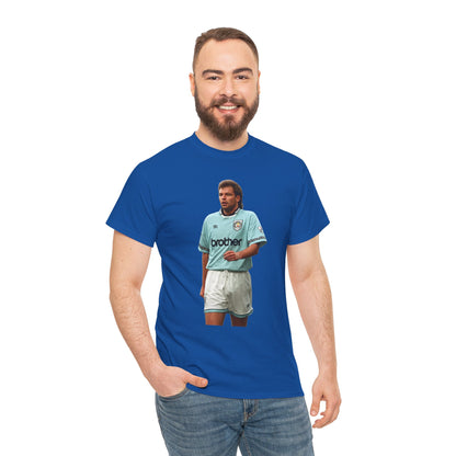 Uwe Rosler Manchester City Legend Graphic Tee - Retro Football Kit Print