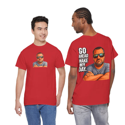 Go Ahead Make My Day T-Shirt — Sunglasses Guy Graphic Tee