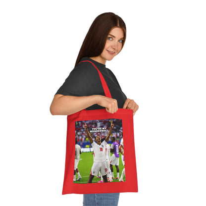 Jude Bellingham England Celebration Cotton Tote — "You're My Wonderwall" Stadium Photo Bag