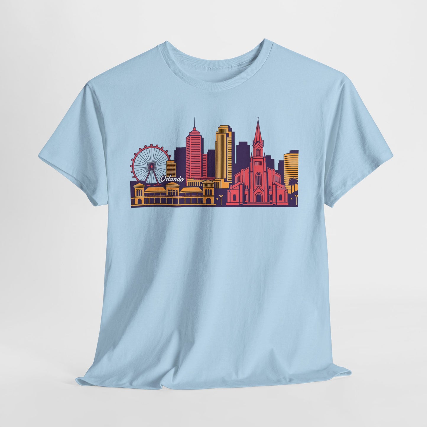 Orlando City Skyline T-Shirt — Colorful Urban Landmark Graphic Tee