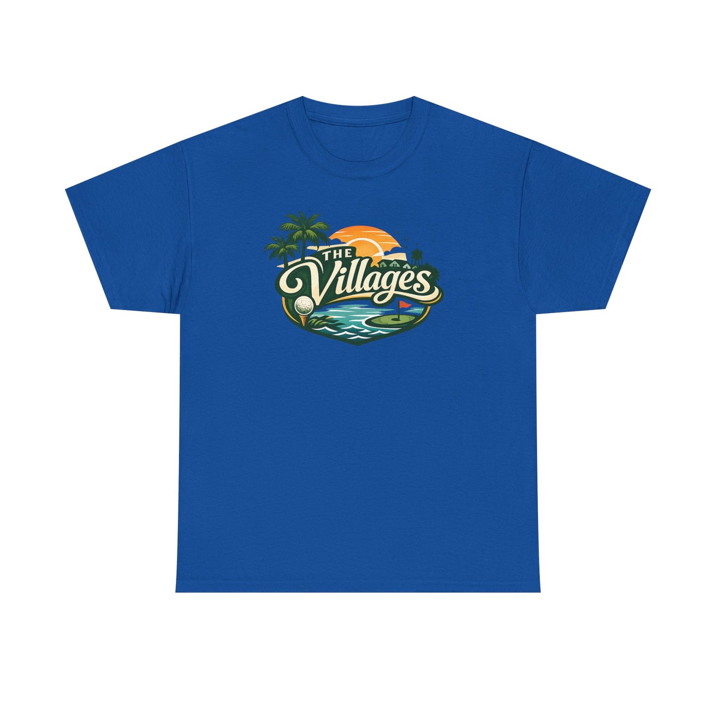 The Villages of Florida Sunset Logo Tee - Florida Palm Beach Retro T-Shirt