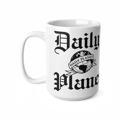Daily Planet Logo Coffee Mug — Retro Newsroom 11oz/15oz Ceramic