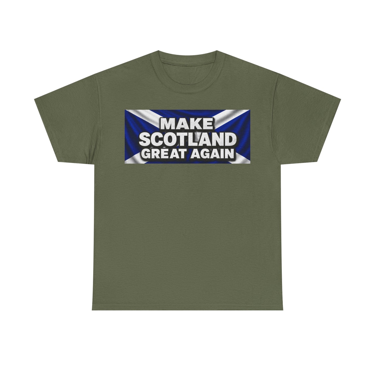 Make Scotland Great Again T‑Shirt — Scottish Flag Slogan Tee