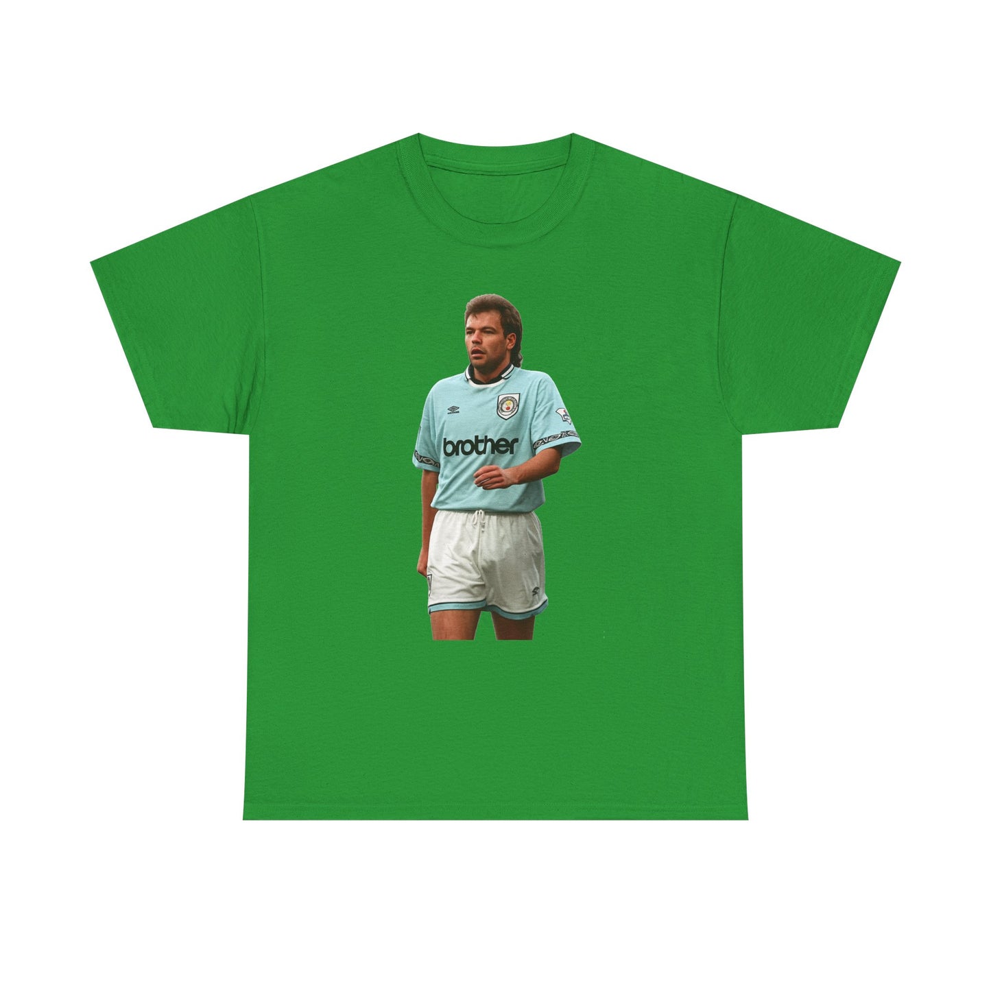 Uwe Rosler Manchester City Legend Graphic Tee - Retro Football Kit Print