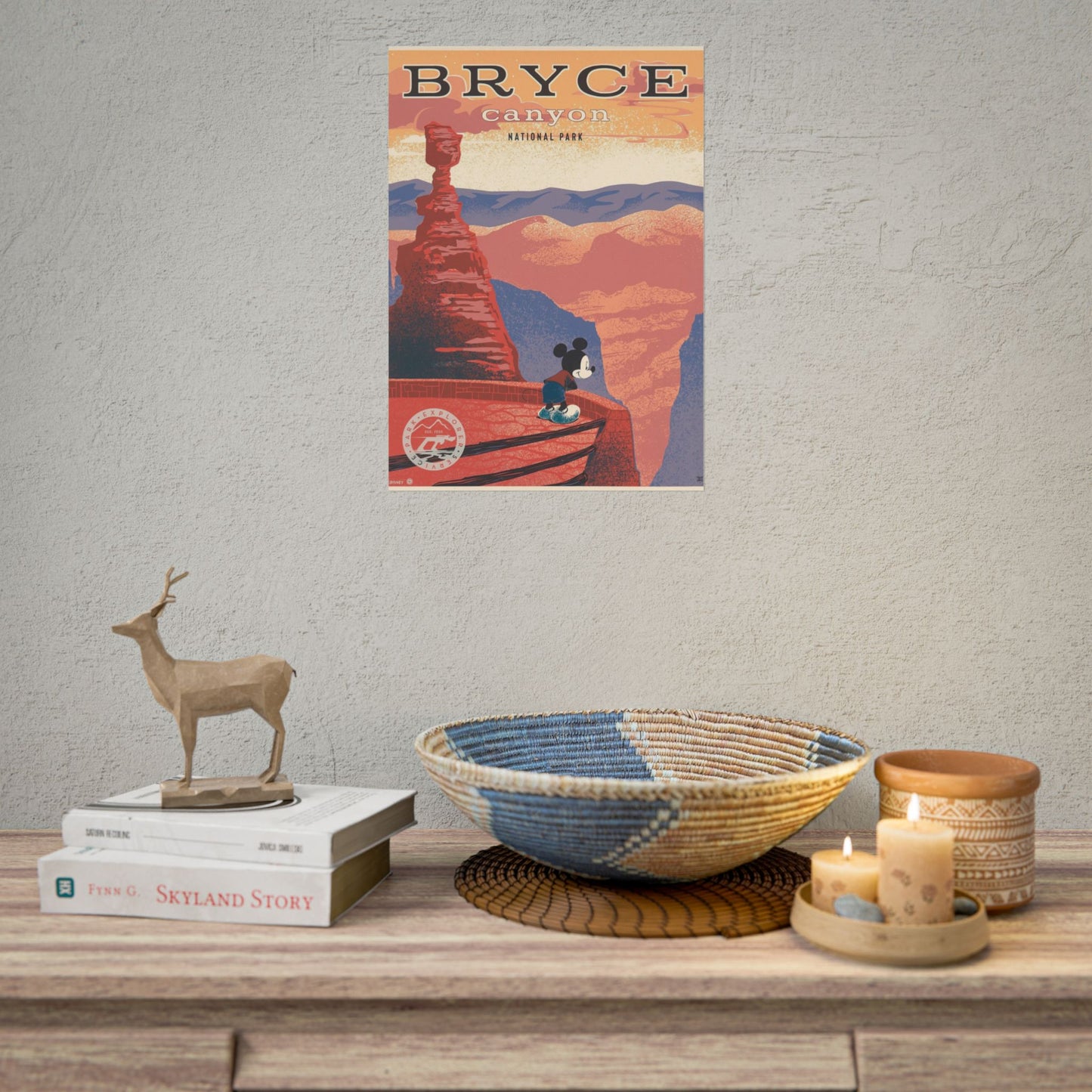 Bryce Canyon National Park Retro Travel Poster — Rolled Poster