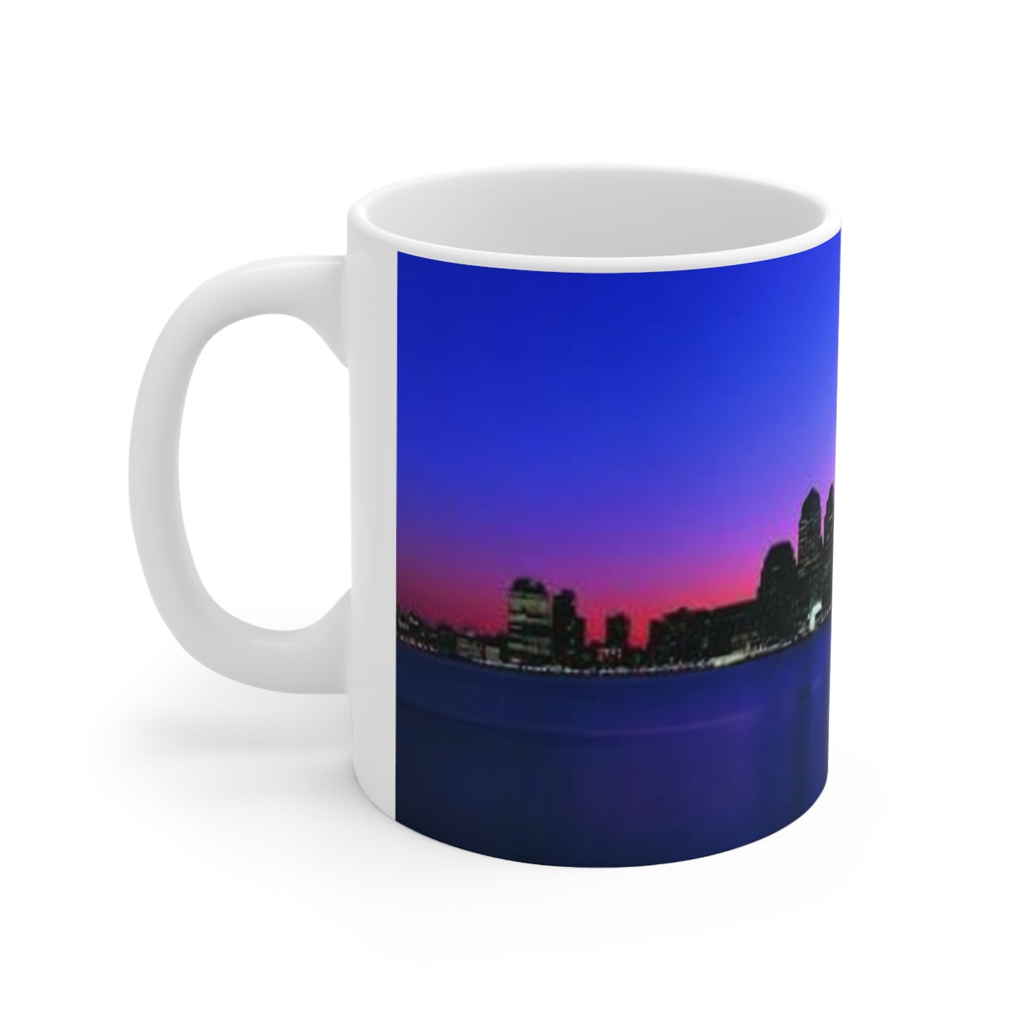 New York City Skyline Coffee Mug — Twilight Urban Landscape Ceramic Mug (11oz & 15oz)