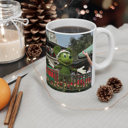 Christmas Topiary Mickey Ceramic Coffee Mug — Holiday Disney Park Souvenir (11oz/15oz)