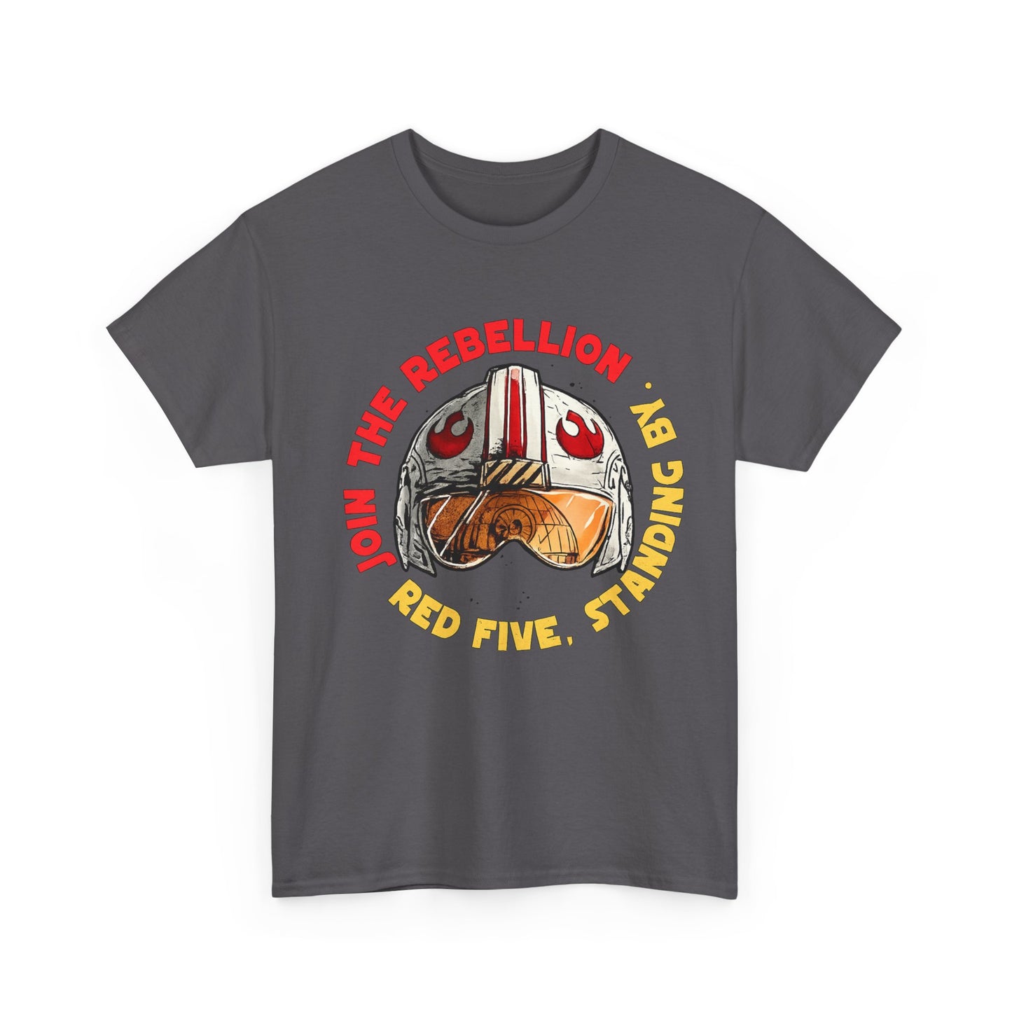 Rebel Pilot T-Shirt — "Join the Rebellion, Red Five" Vintage Helmet Design