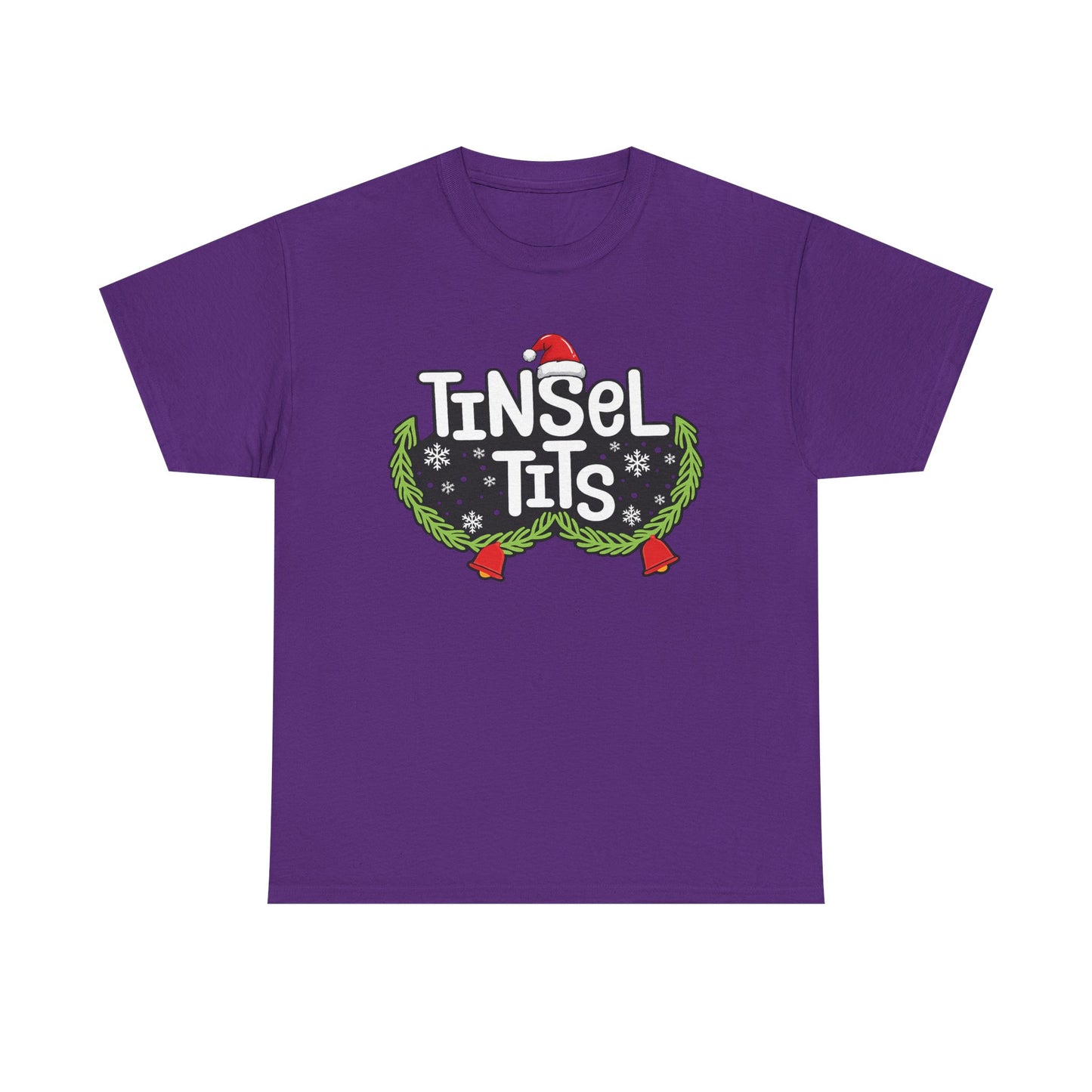 T-Shirt — "Tinsel Tits" Funny Christmas Wreath Holiday Tee
