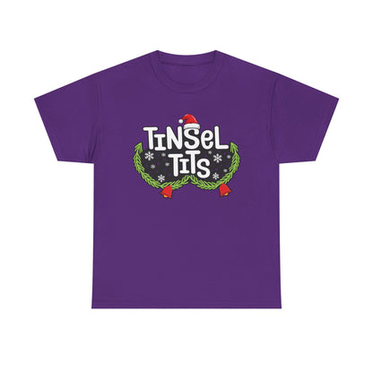 T-Shirt — "Tinsel Tits" Funny Christmas Wreath Holiday Tee