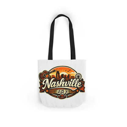 Nashville Sunset Tote Bag — Country Music Skyline Canvas Tote