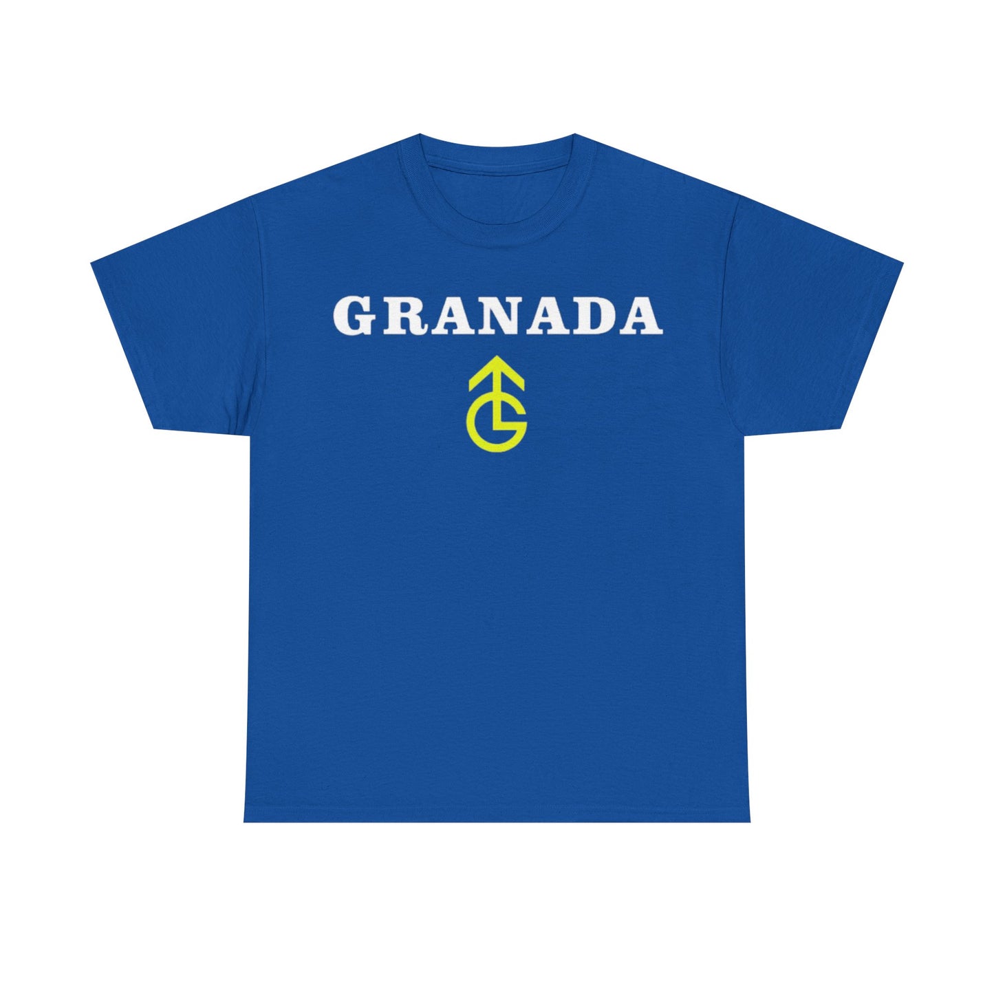 Granada TV Logo T-Shirt - Vintage Collegiate Tee with Yellow Emblem