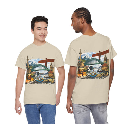 Newcastle Upon Tyne Landmark Tee — Vintage Cityscape T-Shirt