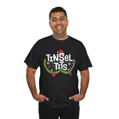 T-Shirt — "Tinsel Tits" Funny Christmas Wreath Holiday Tee