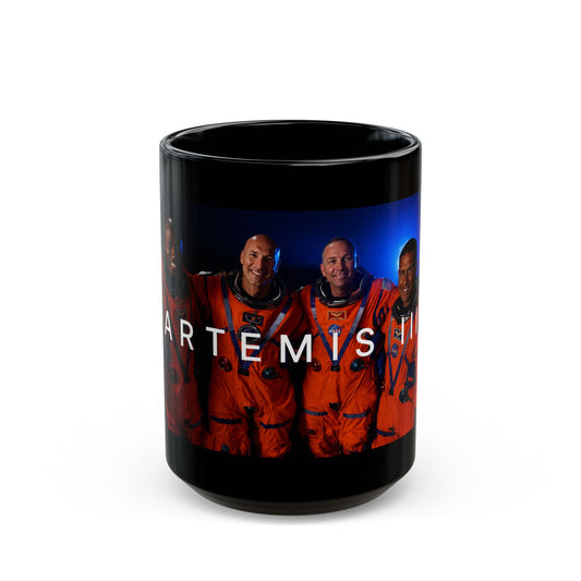 Artemis III Crew Photo Black Mug — NASA Spaceflight Coffee Cup