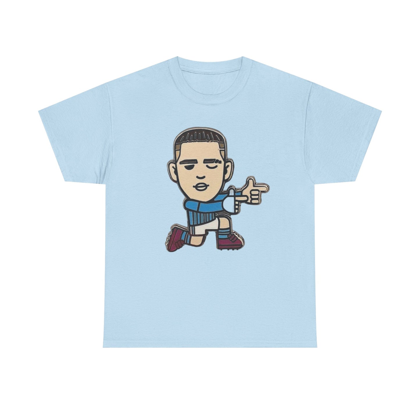 Phil Foden Cartoon Dance Pose Tee - Funky Character Graphic T-Shirt