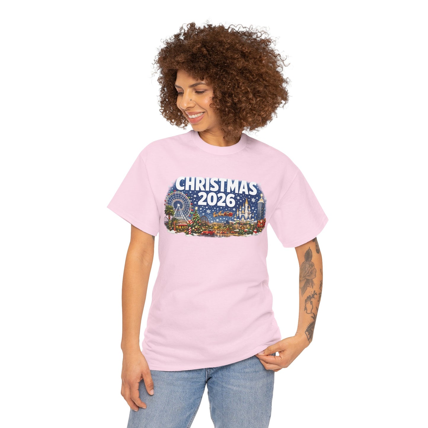Christmas 2026 Holiday Tee — Festive Winter Village Graphic T-Shirt