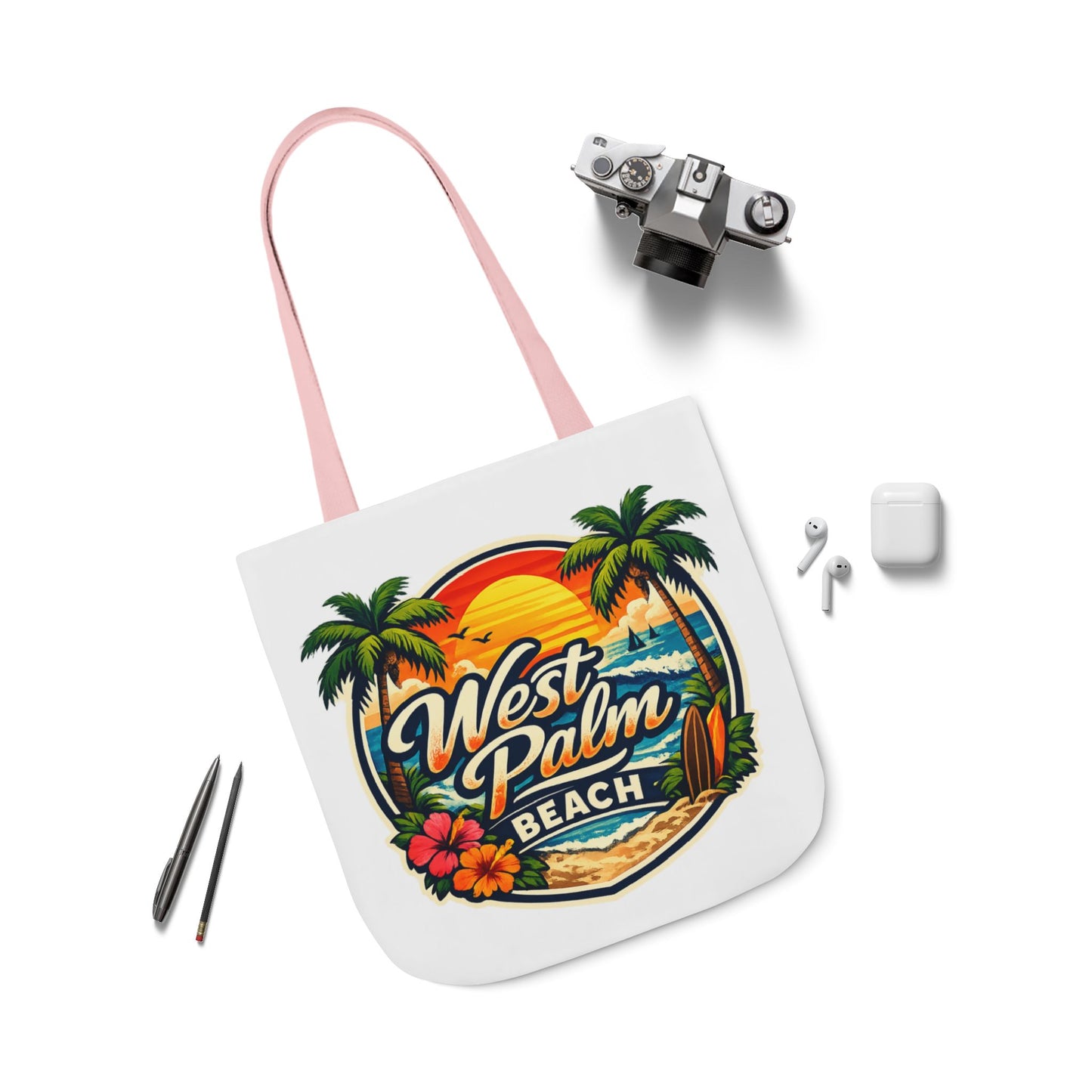 West Palm Beach Vintage Sunset Tote
