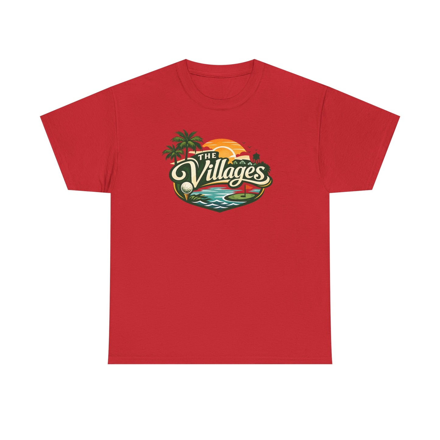 The Villages of Florida Sunset Logo Tee - Florida Palm Beach Retro T-Shirt