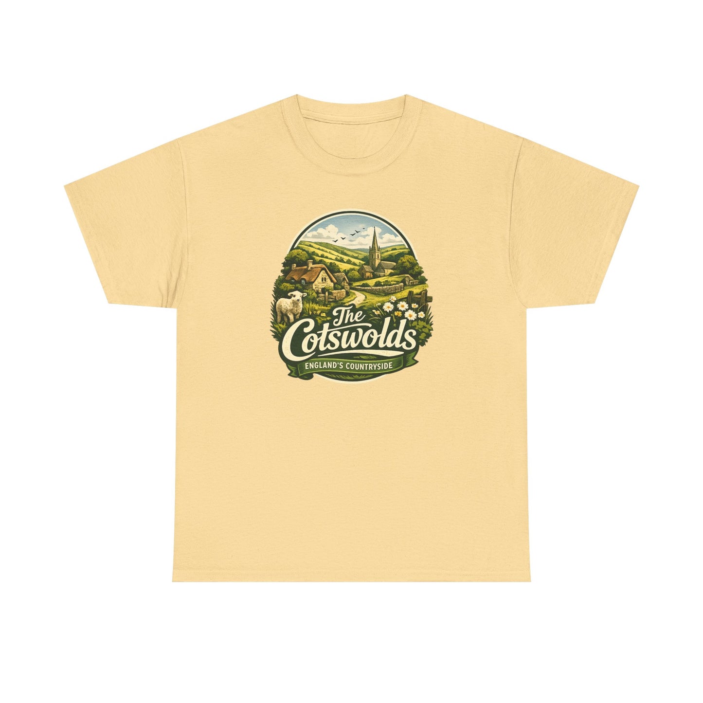 Cotswolds Vintage Landscape T‑Shirt — The Cotswolds Countryside Tee