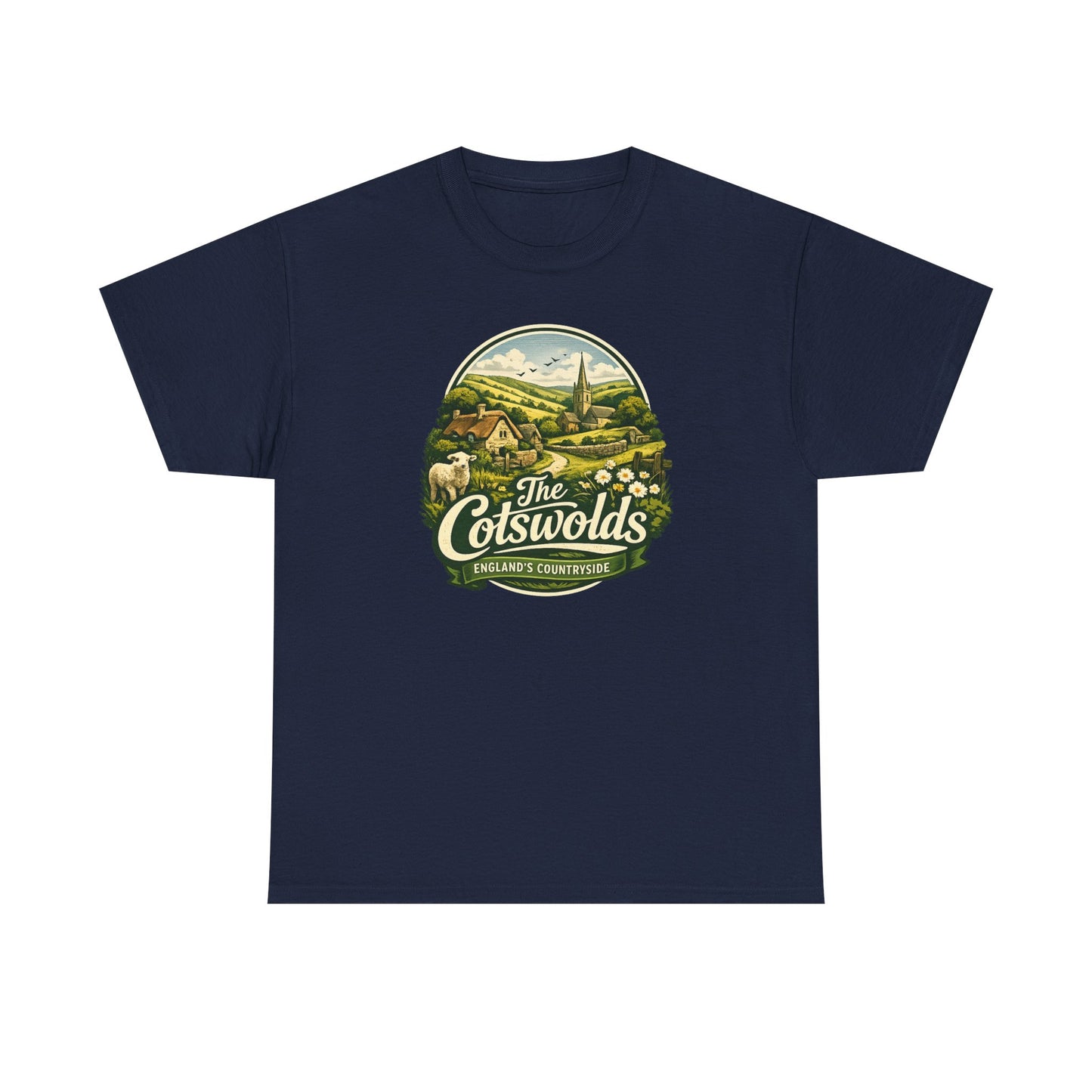 Cotswolds Vintage Landscape T‑Shirt — The Cotswolds Countryside Tee