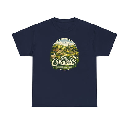 Cotswolds Vintage Landscape T‑Shirt — The Cotswolds Countryside Tee