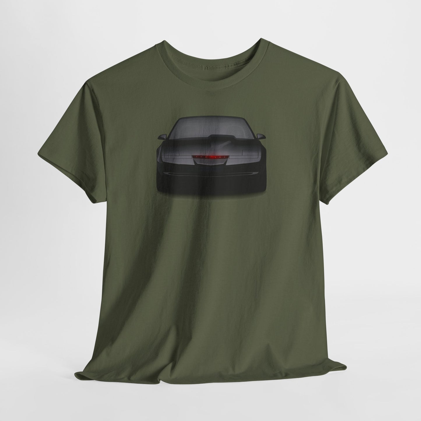 KITT-Inspired Retro Sports Car Tee — Front View Knight Rider Car Graphic Shirt